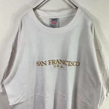 90s USA제 san francisco 자수 티셔츠 싱글 스티치