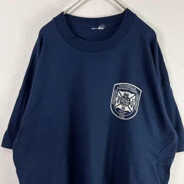 90s USA제 소방관 플로키 티셔츠 싱글 스티치