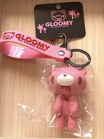 GLOOMY 피규어가 포함된 키링 핑크 그루미