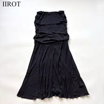 IIROT 이로트 코튼 저지 스커트 변형 블랙 플레어