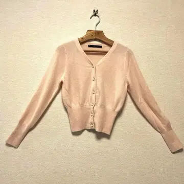 마르티니크 캐시미어 혼방 핑크 가디건