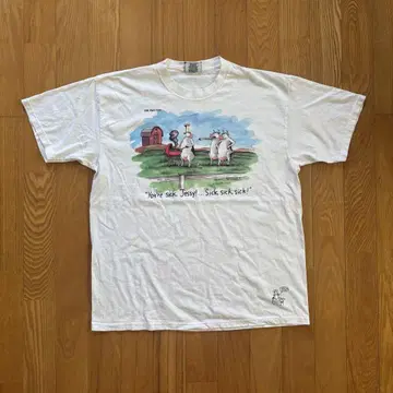 90s lee the far side 티셔츠 미국산 자수 택