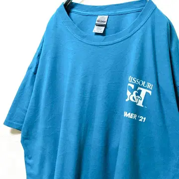 길단 미주리 S&T 썸머 로고 티셔츠 블루 파랑 XL 구제 의류