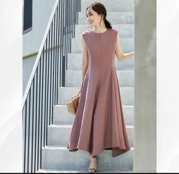 anuans 어앙스 불규칙 원피스 베이지