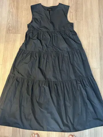 유나이티드 애로우즈 티어드 원피스 블랙 38 슬리브리스