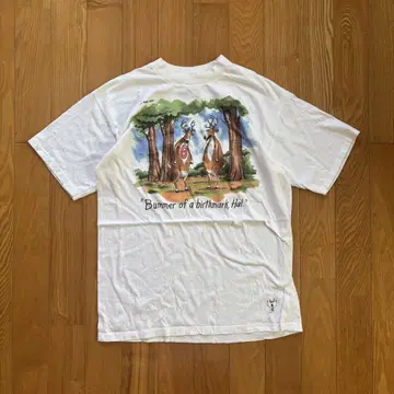 90s 자수 택 the far side 티셔츠 사슴 아메리칸