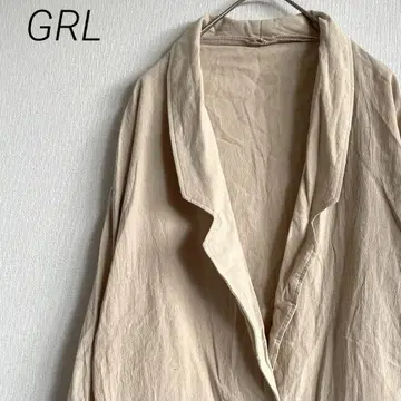 GRL 테일러드 자켓 포켓 부착 심플 빅 사이즈 넉넉한 얇은 소재