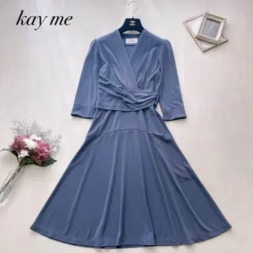 새상품급 kayme 케이미 블루 그레이 캬슈쿨 원피스 세탁 가능 9