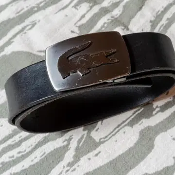 LACOSTE 라코스테 블랙 가죽 벨트