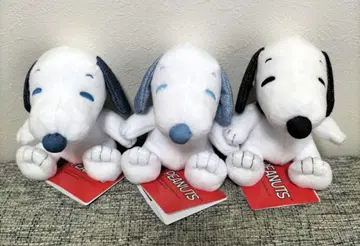 SNOOPY 봉제 인형 데님풍 3종 세트