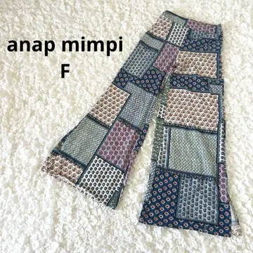 anap mimpi 아냅민피 올 패턴 팬츠 허리밴딩 밑단 슬릿