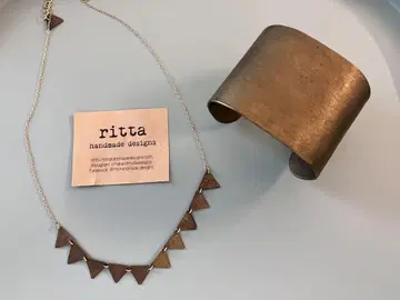 ritta 핸드메이드 목걸이 뱅글 세트