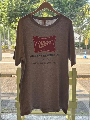 Miller 맥주 로고 티셔츠 XL 헤더 그레이 구제 의류 아메리칸 컬처