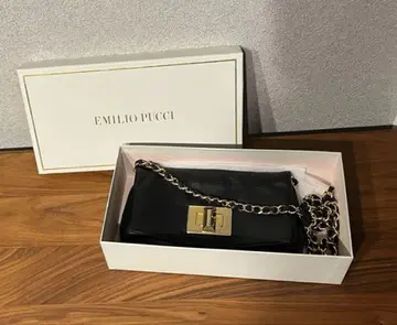 [박스 포함] EMILIO PUCCI 가죽 숄더백 체인 백