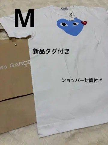 PLAY 하트 자수 티셔츠 M