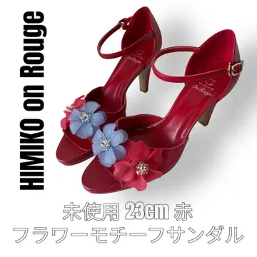 HIMIKO on Rouge 히미코 23cm 샌들 빨간색 레드 가죽