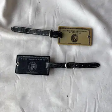AMERICAN EXPRESS 수하물 택 블랙, 골드 2세트