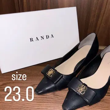 [ RANDA ] 블랙 하이힐 23.0