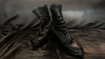 GUIDI 백 지퍼 부츠 미들 39
