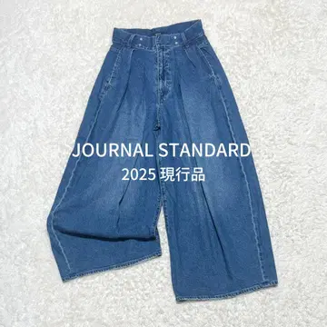 25년 새상품급 JOURNAL STANDARD 빅 턱 와이드 데님 팬츠