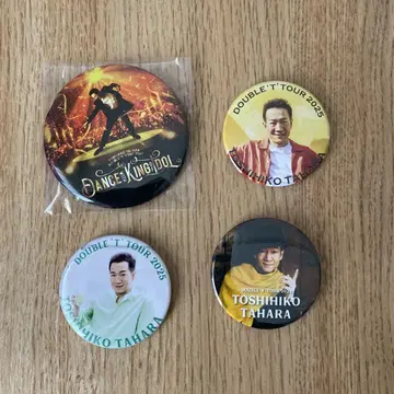 타하라 토시히코 그린 효과 녹즙 콜라보 한정판 캔뱃지 4종