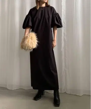 ameri vintage balloonsleeve I Line Dress