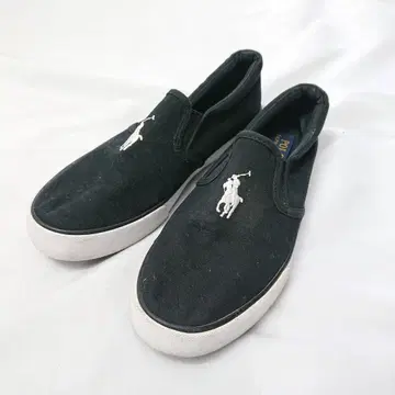 폴로 RALPH LAUREN 블랙 슬립온 스니커즈 24cm