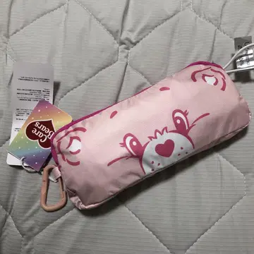 Care Bears 케어 베어 케이스 포함 컴팩트 접이식 양산 핑크