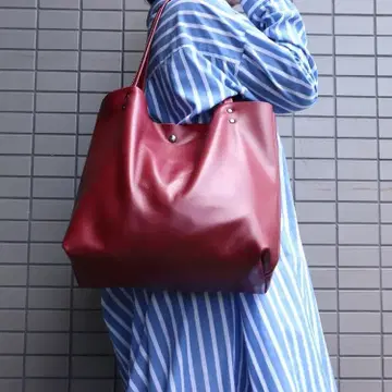 토트백 숄더 경량 부드러운 구김 가죽 핸드메이드 6253