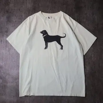 USA제 The Black Dog 블랙 도그 티셔츠 옅은 그린 L