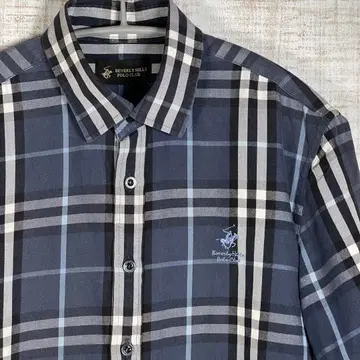 Beverly Hills Polo Club 반팔 셔츠 체크 무늬