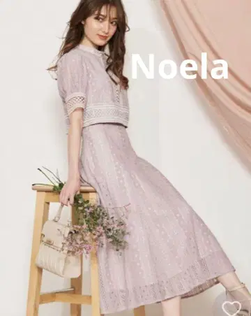 Noela 노엘라 플라워 레이스 셋업 핑크 36