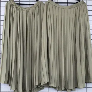 그린 플리츠 스커트 XXL 새상품 2장 세트