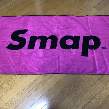 Smap 로고 타월 핑크 블랙
