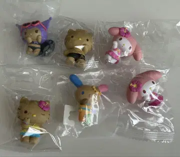 일광화상 키티 가챠 모두 함께 바캉스 피규어 전 6종 가챠가챠