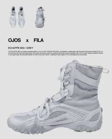 FILA x OJOS ECHAPPE MID 26.0cm 그레이 스니커즈