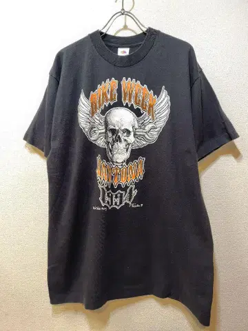 90년대 스컬 BIKE WEEK DAYTONA 티셔츠 블랙 미국제