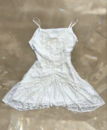 레이스 원피스 미니 리본 코티지 코어 모리걸 그랑지 페어리