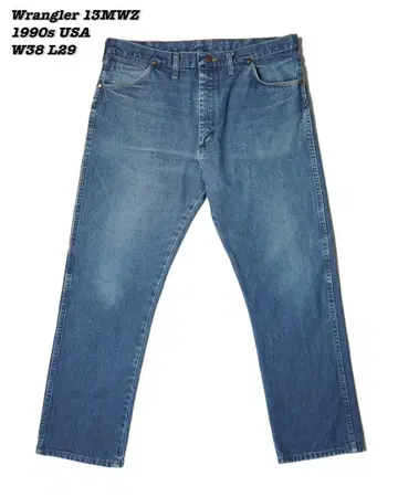Wrangler 13MWZ 데님 팬츠 미국 1990년대 W38