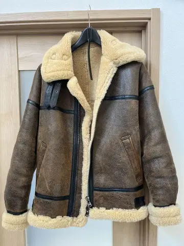 가죽 보아 플라이트 자켓