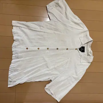 JAMAICA JAXX 오픈 카라 실크 셔츠 XL 아이보리