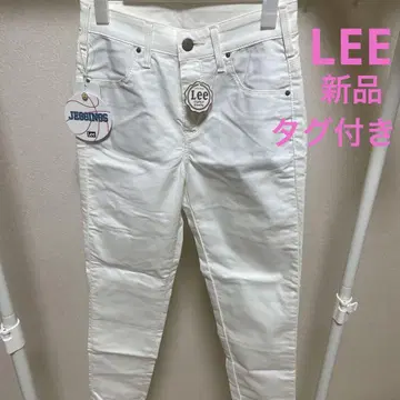 택 포함 새상품 LEE 데님 화이트 팬츠 흰색