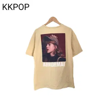 KKPOP 티셔츠 백 프린트 한국 K-POP 여성용 반팔 둥근넥