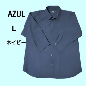 AZUL by MOUSSY 네이비 긴팔 셔츠 L