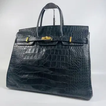 PAM 크로코형 토트백 광택 가공 이탈리아제 비즈니스 백