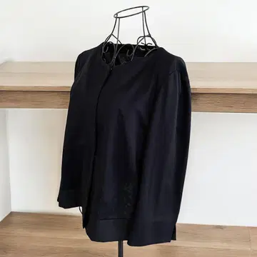 ROPE 로페 린넨 코튼 노카라 자켓 네이비 일본제 포멀