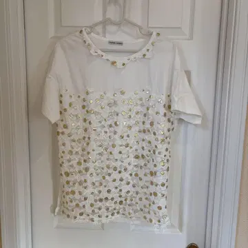 새상품급 TSUMORI CHISATO 반팔 골드 T셔츠