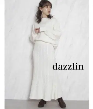 새상품 dazzlin 머메이드 라인 케이블 니트 셋업 [셋업]