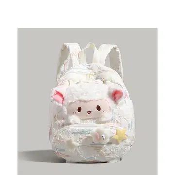 양 봉제 인형 포함 백팩