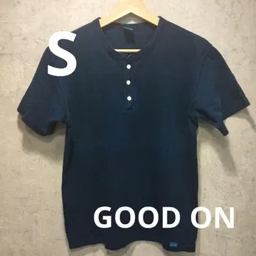 Good On 네이비 S 헨리넥 티셔츠